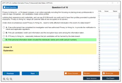 IAPP CIPP-US Certified Information Privacy Professional/United States (CIPP/US) Practice test exam simulator test engine exam Prep practice test questions answers Image 6