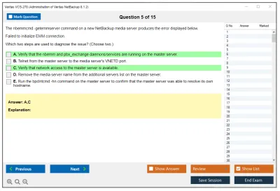 Veritas VCS-278 Administration of Veritas NetBackup 8.1.2 Practice test exam simulator test engine exam Prep practice test questions answers Image 5