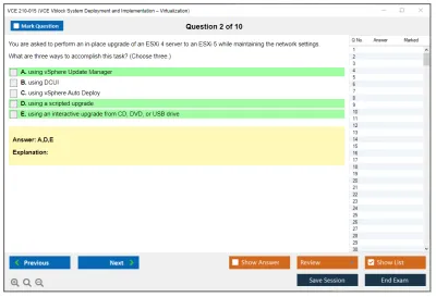 VCE 210-015 VCE Vblock System Deployment and Implementation – Virtualization Practice test exam simulator test engine exam Prep practice test questions answers Image 2