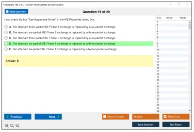 Checkpoint 156-315.77 Check Point Certified Security Expert Practice test exam simulator test engine exam Prep practice test questions answers Image 19