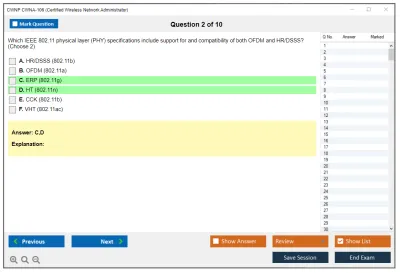 CWNP CWNA-106 Certified Wireless Network Administrator Practice test exam simulator test engine exam Prep practice test questions answers Image 2