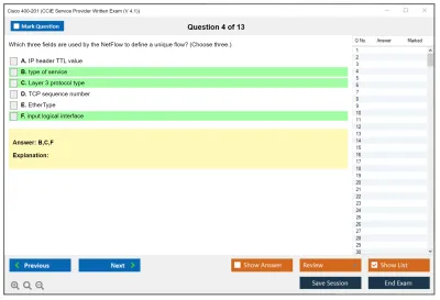 Cisco 400-201 CCIE Service Provider Written Exam (V 4.1) Practice test exam simulator test engine exam Prep practice test questions answers Image 4