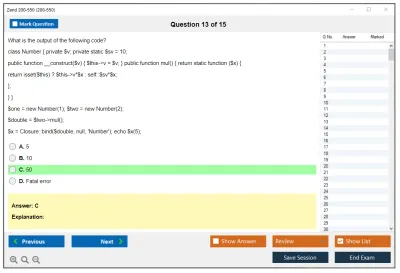 Zend 200-550 Zend Certified PHP Engineer Practice test exam simulator test engine exam Prep practice test questions answers Image 13