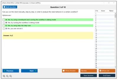 UiPath UiPath-RPAv1 UiPath RPA Associate v1.0 Exam (UiRPA) Practice test exam simulator test engine exam Prep practice test questions answers Image 3
