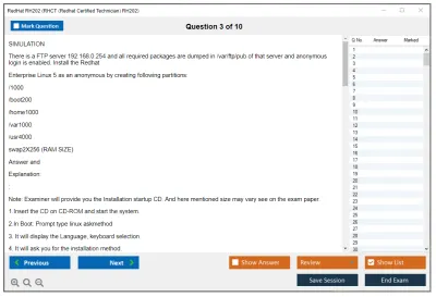 RedHat RH202 RHCT (Redhat Certified Technician) RH202 Practice test exam simulator test engine exam Prep practice test questions answers Image 3