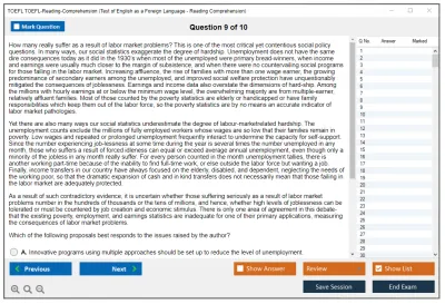 TOEFL TOEFL-Reading-Comprehension Test of English as a Foreign Language - Reading Comprehension Practice test exam simulator test engine exam Prep practice test questions answers Image 9