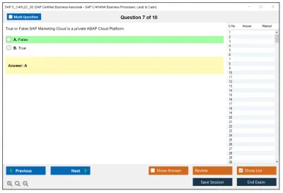 SAP C_C4HL2C_92 SAP Certified Business Associate - SAP C/4HANA Business Processes: Lead to Cash Practice test exam simulator test engine exam Prep practice test questions answers Image 7