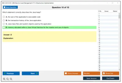 IBM C2010-501 IBM Maximo Asset Management V7.5 Infrastructure Implementation Practice test exam simulator test engine exam Prep practice test questions answers Image 10
