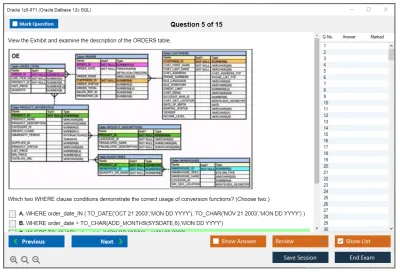 Oracle 1z0-071 Oracle Database 12c SQL Practice test exam simulator test engine exam Prep practice test questions answers Image 5
