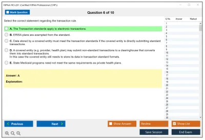 HIPAA HIO-201 Certified HIPAA Professional Practice test exam simulator test engine exam Prep practice test questions answers Image 6