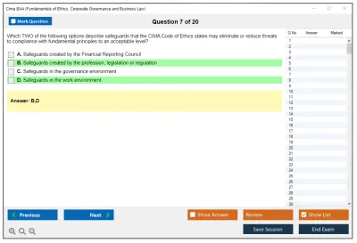 Cima BA4 Fundamentals of Ethics, Corporate Governance and Business Law Practice test exam simulator test engine exam Prep practice test questions answers Image 7