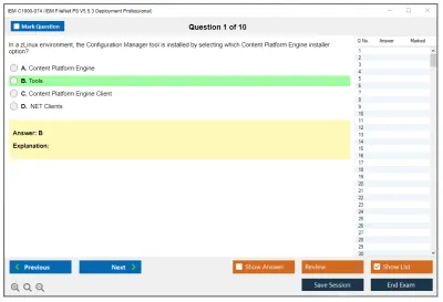 IBM C1000-074 IBM FileNet P8 V5.5.3 Deployment Professional Practice test exam simulator test engine exam Prep practice test questions answers Image 1