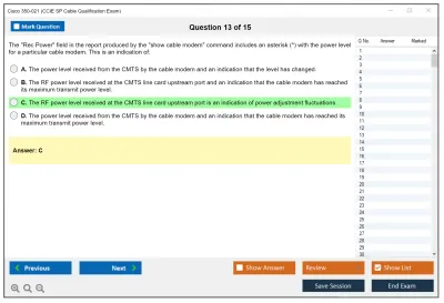 Cisco 350-021 CCIE SP Cable Qualification Exam Practice test exam simulator test engine exam Prep practice test questions answers Image 13