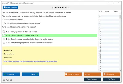 Microsoft AI-900 Microsoft Azure AI Fundamentals Practice test exam simulator test engine exam Prep practice test questions answers Image 12