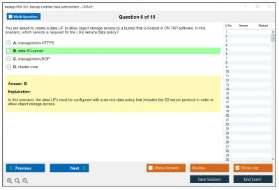 Netapp NS0-162 NetApp Certified Data Administrator (ONTAP) Practice test exam simulator test engine exam Prep practice test questions answers Image 6