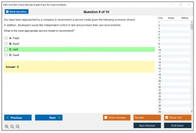EMC E20-920 Cloud Services Expert Exam for Cloud Architects Practice test exam simulator test engine exam Prep practice test questions answers Image 9