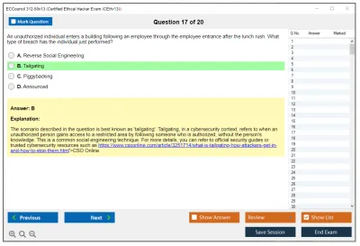 ECCouncil 312-50v13 Certified Ethical Hacker Exam (CEHv13) Practice test exam simulator test engine exam Prep practice test questions answers Image 17