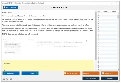 Microsoft MS-721 Collaboration Communications Systems Engineer Practice test exam simulator test engine exam Prep practice test questions answers Image 1
