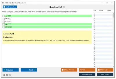 IBM C1000-142 IBM Cloud Advocate v2 Practice test exam simulator test engine exam Prep practice test questions answers Image 5