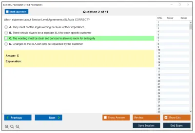 Exin ITIL-Foundation ITIL Foundation Certification - IT Service Management Practice test exam simulator test engine exam Prep practice test questions answers Image 2