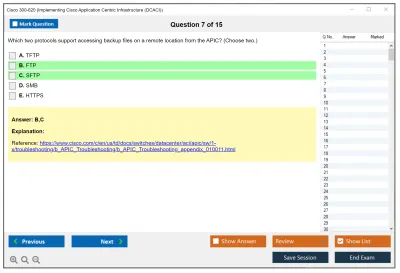 Cisco 300-620 Implementing Cisco Application Centric Infrastructure (300-620 DCACI) Practice test exam simulator test engine exam Prep practice test questions answers Image 7