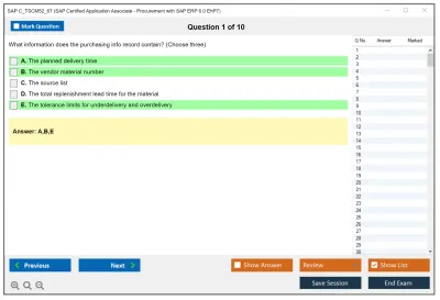 SAP C_TSCM52_67 SAP Certified Application Associate - Procurement with SAP ERP 6.0 EhP7 Practice test exam simulator test engine exam Prep practice test questions answers Image 1