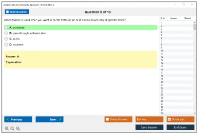 Juniper JN0-334 Security-Specialist (JNCIS-SEC) Practice test exam simulator test engine exam Prep practice test questions answers Image 8