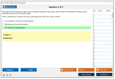 Exin TMSTE TMap Suite Test Engineer Practice test exam simulator test engine exam Prep practice test questions answers Image 4