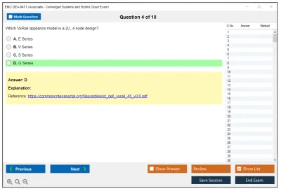 EMC DEA-64T1 Associate - Converged Systems and Hybrid Cloud Exam Practice test exam simulator test engine exam Prep practice test questions answers Image 4