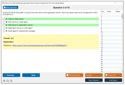 IBM C9510-418 IBM WebSphere Application Server Network Deployment V9.0 Core Administration Practice test exam simulator test engine exam Prep practice test questions answers Image 3