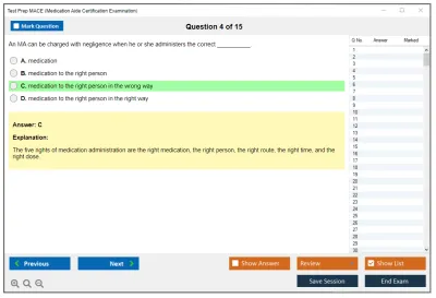 Test Prep MACE Medication Aide Certification Examination Practice test exam simulator test engine exam Prep practice test questions answers Image 4