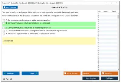 Amazon AWS AWS-Certified-Big-Data-Specialty-BDS-C00 AWS Certified Big Data - Specialty (BDS-C00) Practice test exam simulator test engine exam Prep practice test questions answers Image 7