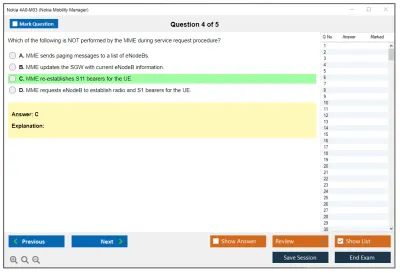 Nokia 4A0-M03 Nokia Mobility Manager Practice test exam simulator test engine exam Prep practice test questions answers Image 4