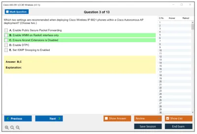 Cisco 400-351 CCIE Wireless (v3.1) Practice test exam simulator test engine exam Prep practice test questions answers Image 3