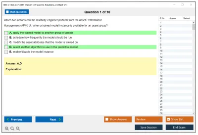 IBM C1000-047 IBM Watson IoT Maximo Solution Architect V1 Practice test exam simulator test engine exam Prep practice test questions answers Image 1