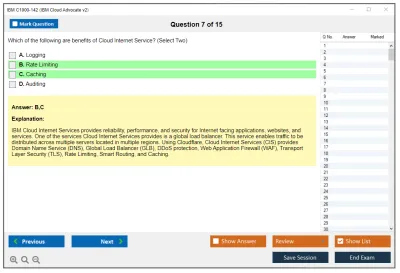IBM C1000-142 IBM Cloud Advocate v2 Practice test exam simulator test engine exam Prep practice test questions answers Image 7