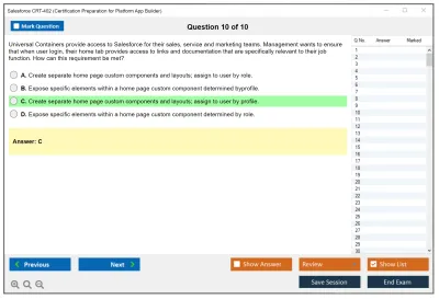 Salesforce CRT-402 Salesforce Certification Preparation for Platform App Builder Practice test exam simulator test engine exam Prep practice test questions answers Image 10