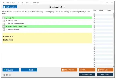 VMware 2V0-62.21 Professional VMware Workspace ONE 21.X Practice test exam simulator test engine exam Prep practice test questions answers Image 3