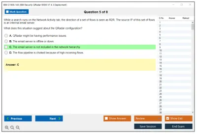 IBM C1000-140 IBM Security QRadar SIEM V7.4.3 Deployment Practice test exam simulator test engine exam Prep practice test questions answers Image 5