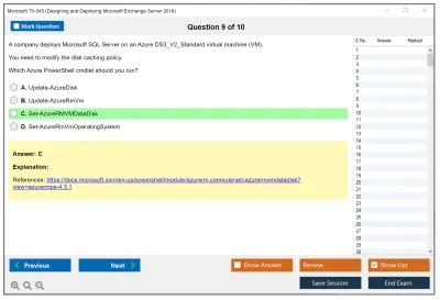 Microsoft 70-345 Designing and Deploying Microsoft Exchange Server 2016 Practice test exam simulator test engine exam Prep practice test questions answers Image 9