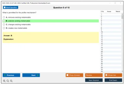 OMG OMG-OCUP-200 OMG-Certified UML Professional Intermediate Exam Practice test exam simulator test engine exam Prep practice test questions answers Image 6