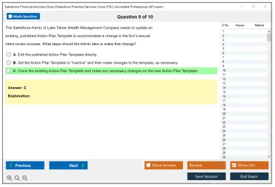Salesforce Financial-Services-Cloud Salesforce Financial Services Cloud (FSC) Accredited Professional (AP) Practice test exam simulator test engine exam Prep practice test questions answers Image 9