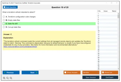 HashiCorp TA-002-P HashiCorp Certified: Terraform Associate Practice test exam simulator test engine exam Prep practice test questions answers Image 18
