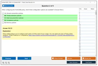 Fortinet NSE7_PBC-6.4 Fortinet NSE 7 - Public Cloud Security 6.4 Practice test exam simulator test engine exam Prep practice test questions answers Image 2