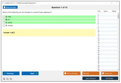 C++ Institute CPA C++ Certified Associate Programmer Practice test exam simulator test engine exam Prep practice test questions answers Image 1