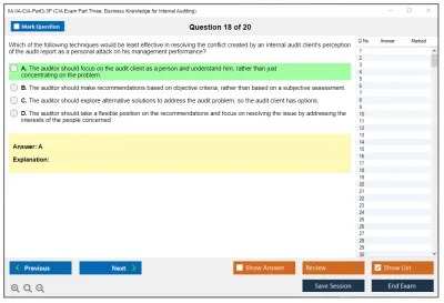 IIA IIA-CIA-Part3-3P CIA Exam Part Three: Business Knowledge for Internal Auditing Practice test exam simulator test engine exam Prep practice test questions answers Image 18