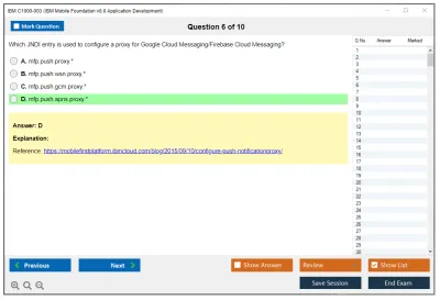 IBM C1000-003 IBM Mobile Foundation v8.0 Application Development Practice test exam simulator test engine exam Prep practice test questions answers Image 6