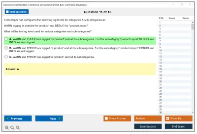 Salesforce Certified-B2C-Commerce-Developer Salesforce Certified B2C Commerce Developer Practice test exam simulator test engine exam Prep practice test questions answers Image 11