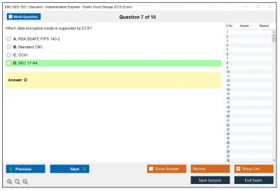 EMC DES-1B21 Specialist – Implementation Engineer, Elastic Cloud Storage (ECS) Exam Practice test exam simulator test engine exam Prep practice test questions answers Image 7