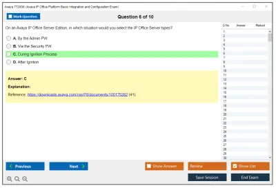 Avaya 77200X Avaya IP Office Platform Basic Integration and Configuration Exam Practice test exam simulator test engine exam Prep practice test questions answers Image 6